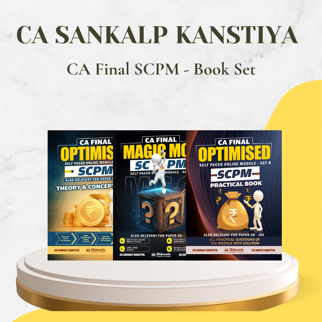 CA Final - SCPM Combo Books Set By CA Sankalp Kanstiya - For Nov 24 & Onwards Exams